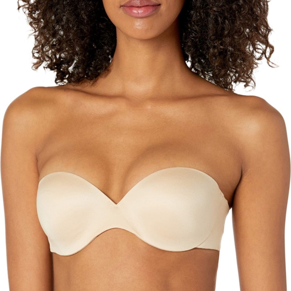 NWT Maidenform Women's Love The Lift Demi Strapless Multiway Bra - NUDE 38C